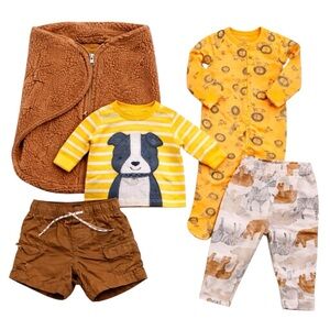 Baby Boy 20-Piece Clothing Bundle NB–6M Carters, Old Navy, Cloud Island and more